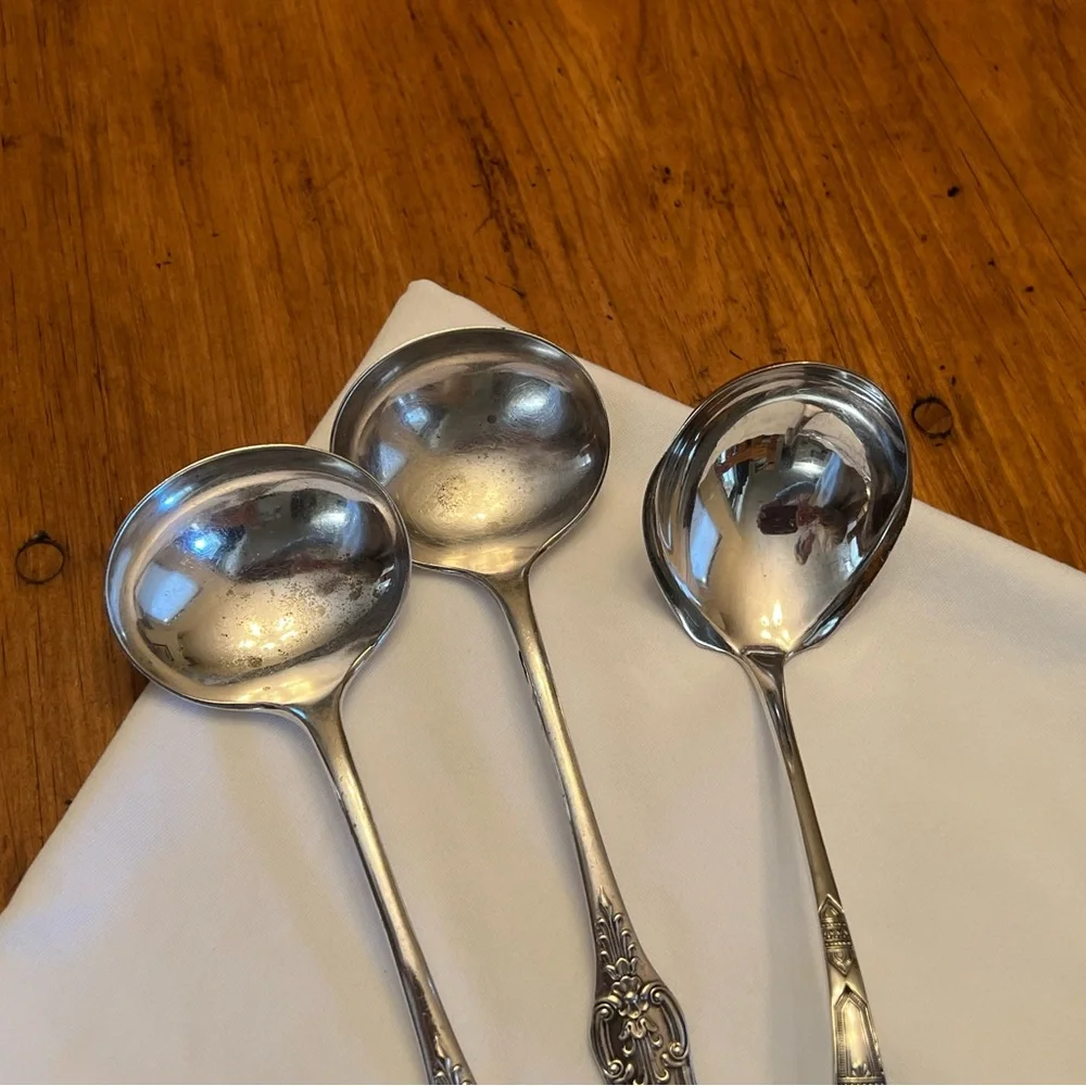 Silver Ladles - Set of Three